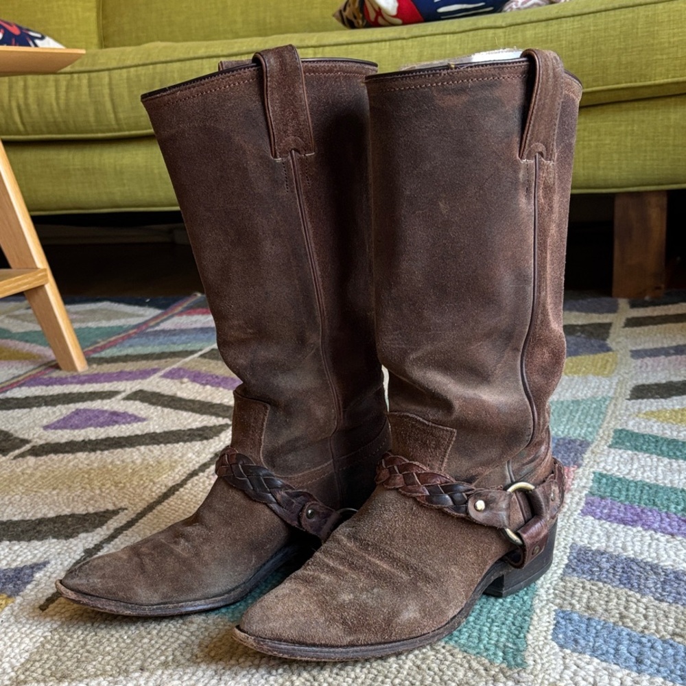 Frye Brown Heeled Boots